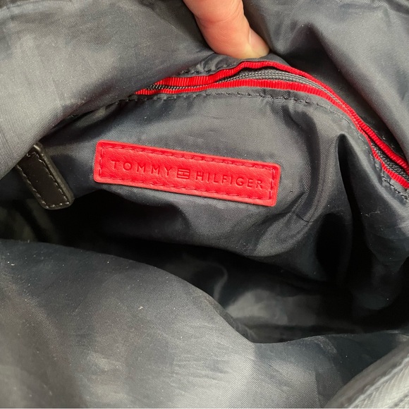 Tommy Hilfiger Monogram Stylish Tote Bag Black and Gold - Picture 10 of 16